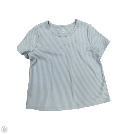 Top Short Sleeve By Evri In Blue, Size: 1x