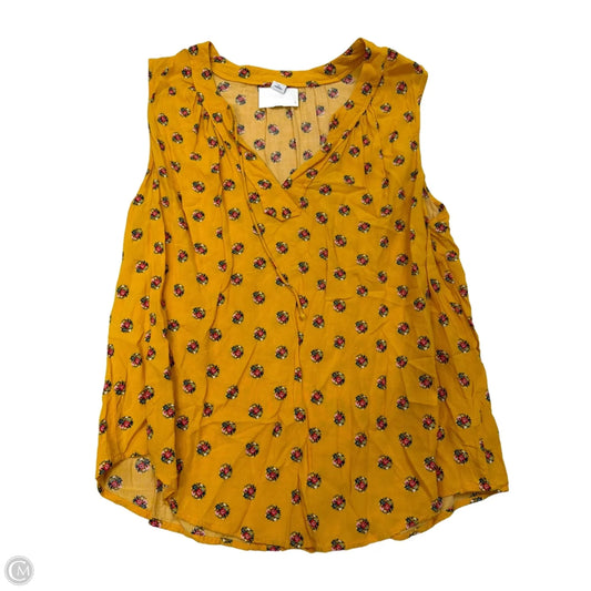 Top Sleeveless By Old Navy In Yellow, Size: Xl