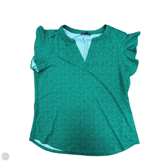 Top Short Sleeve By Adrianna Papell In Green, Size: M