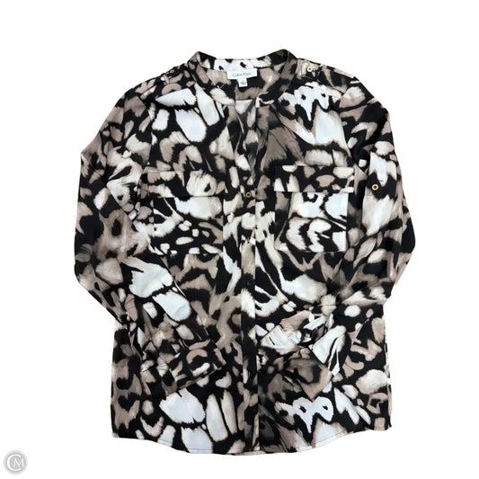 Top Long Sleeve By Calvin Klein In Multi-colored, Size: S
