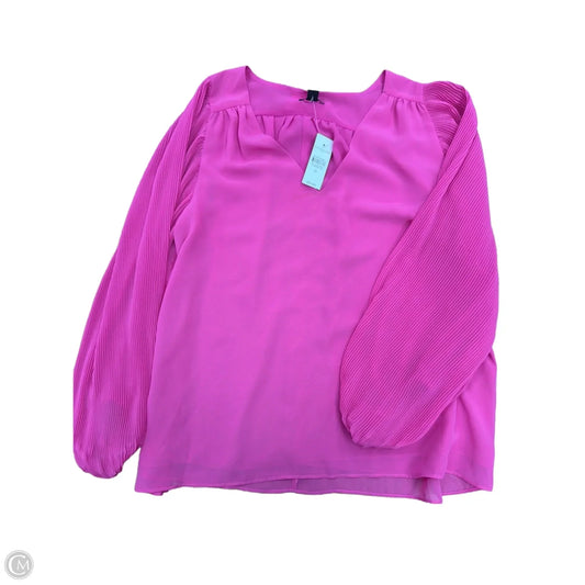 Top Long Sleeve By Ann Taylor In Pink, Size: M