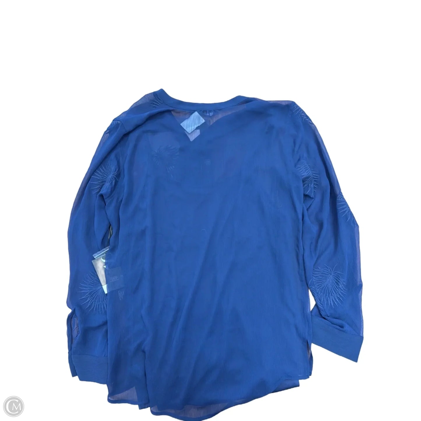 Top Long Sleeve By Simply Vera In Blue, Size: Xl