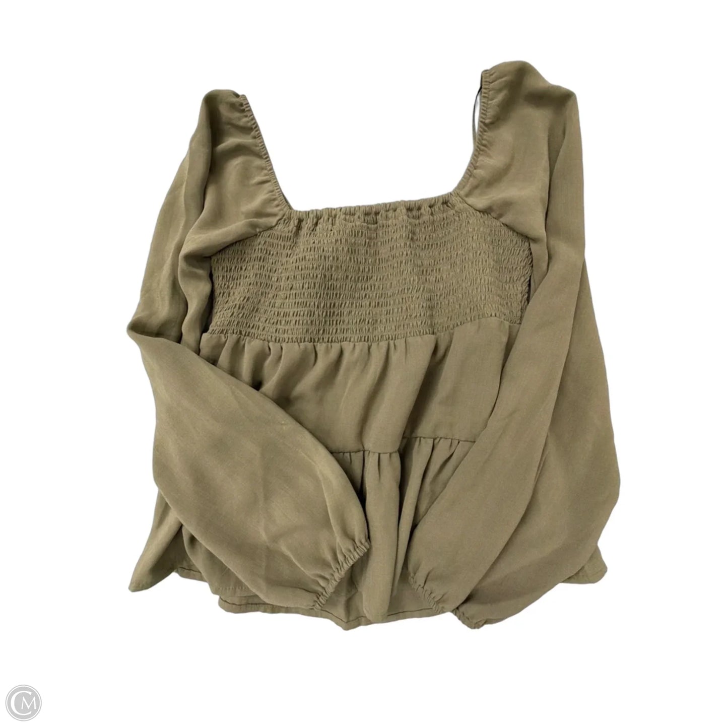 Top Long Sleeve By Paper Crane In Green, Size: M