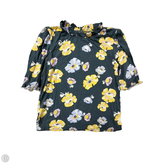 Top Short Sleeve By Loft In Floral Print, Size: M