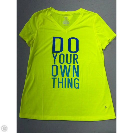 Athletic Top Short Sleeve By Danskin Now In Yellow, Size: M