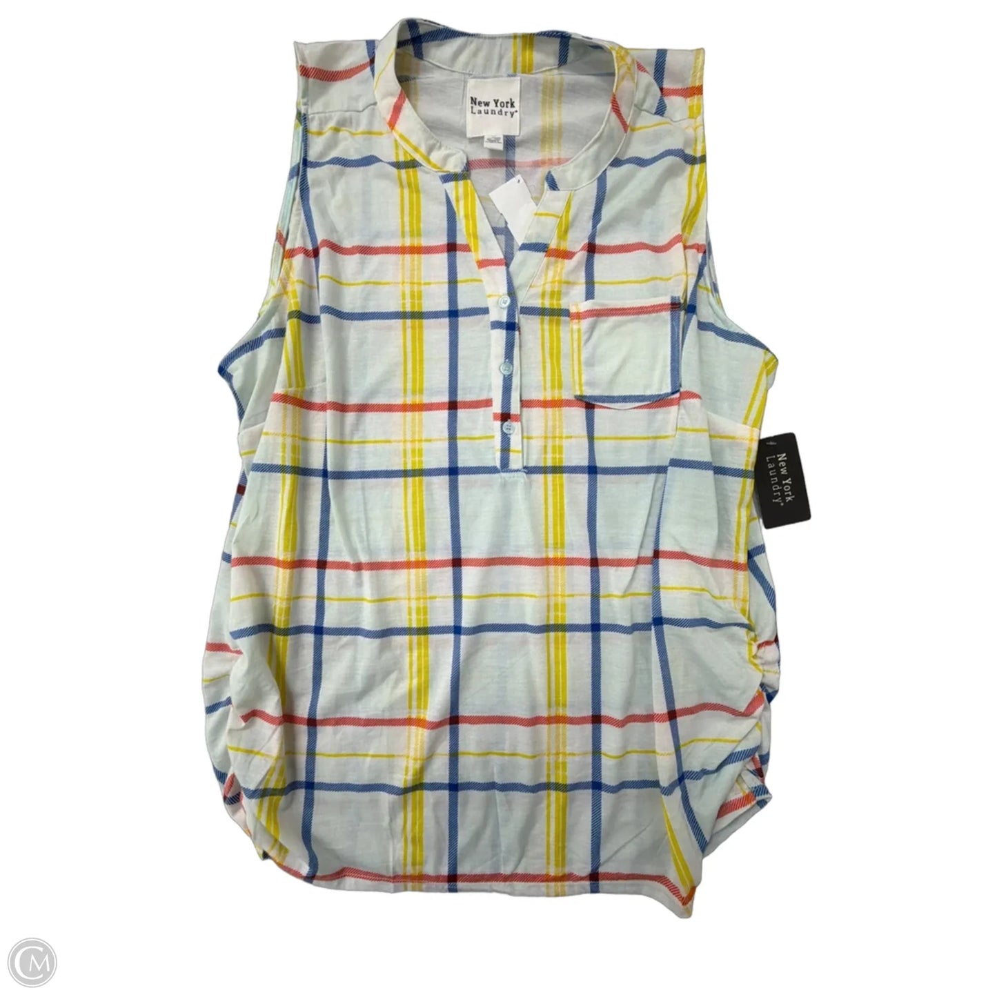 Top Sleeveless By New York Laundry In Plaid Pattern, Size: 3x