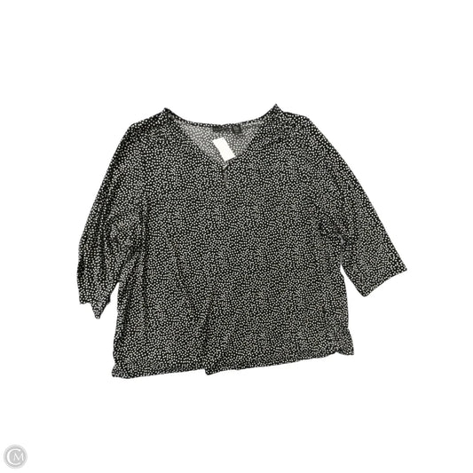 Top Long Sleeve By Tahari In Polkadot Pattern, Size: 2x
