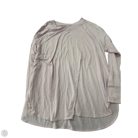 Athletic Top Long Sleeve Crewneck By Tek Gear In Pink, Size: 2x