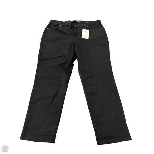 Jeans Straight By Gloria Vanderbilt In Black Denim, Size: 16