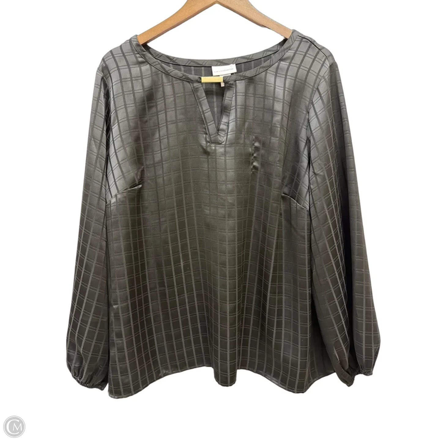 Top Long Sleeve By Liz Claiborne In Black, Size: Xl
