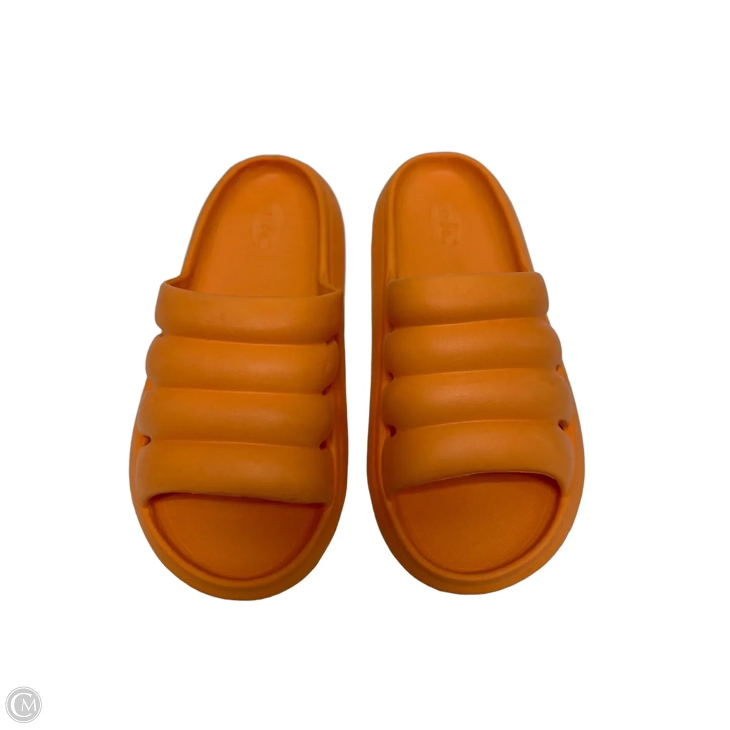 Sandals Flats By Just Be In Orange, Size: 10