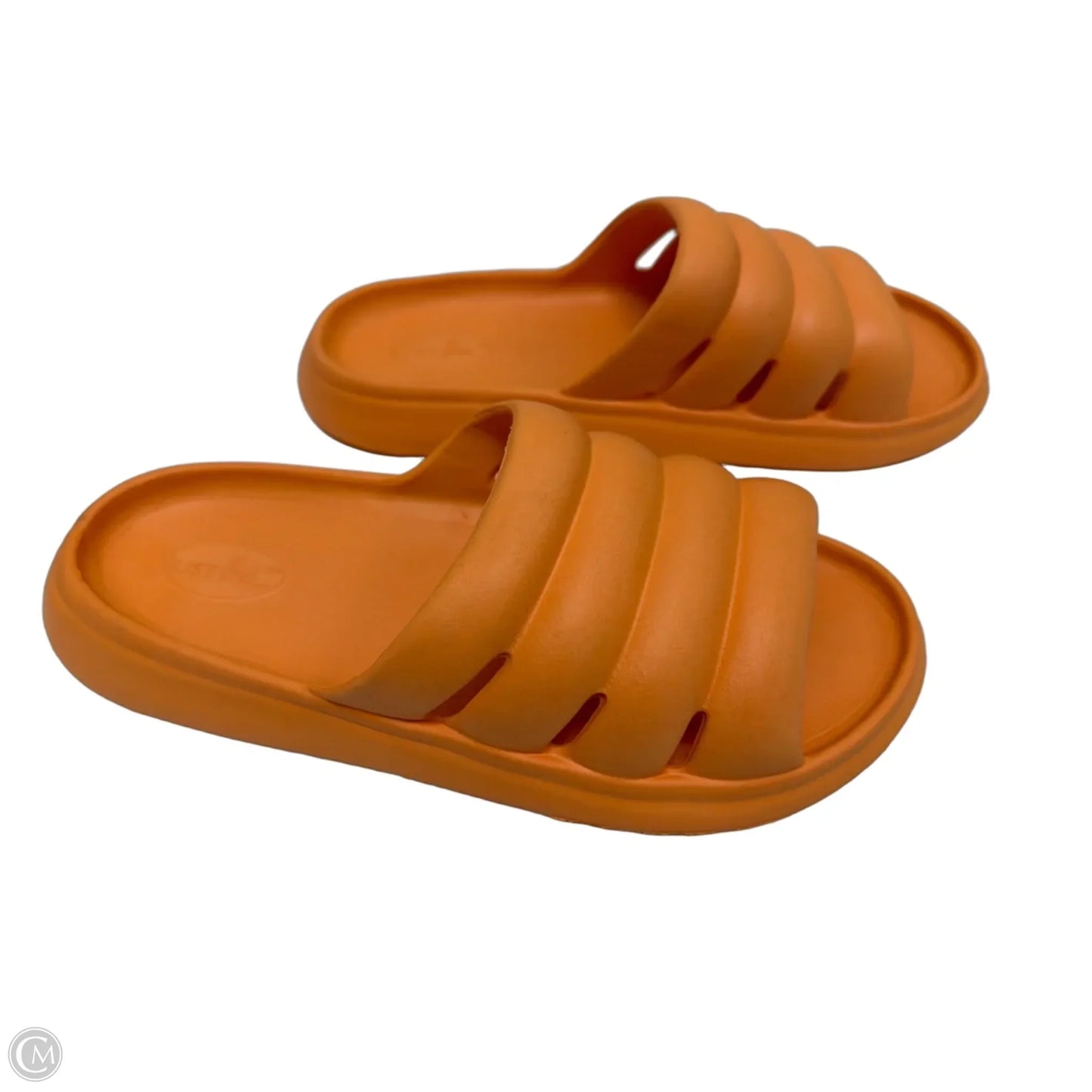 Sandals Flats By Just Be In Orange, Size: 10