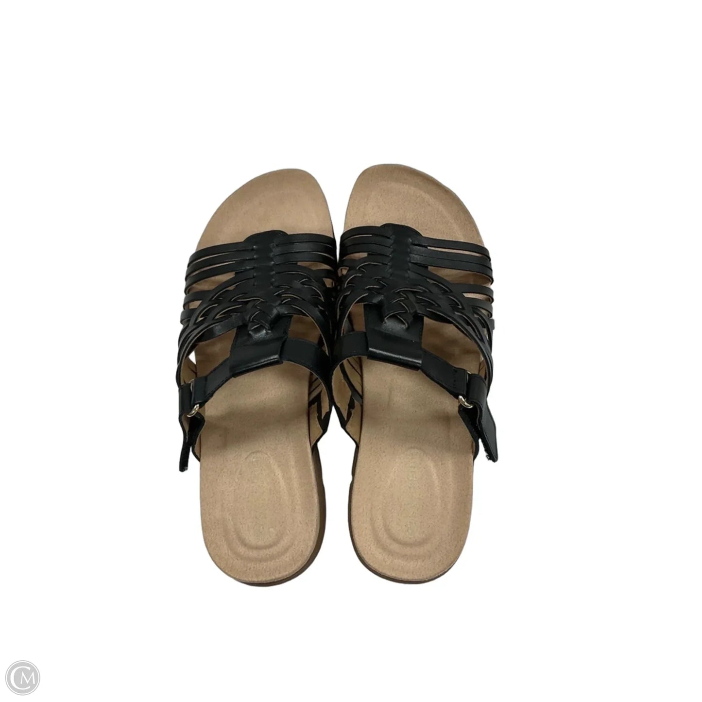 Sandals Flats By Easy Spirit In Black, Size: 8.5