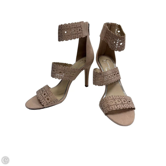 Sandals Heels Stiletto By Jessica Simpson In Beige, Size: 9