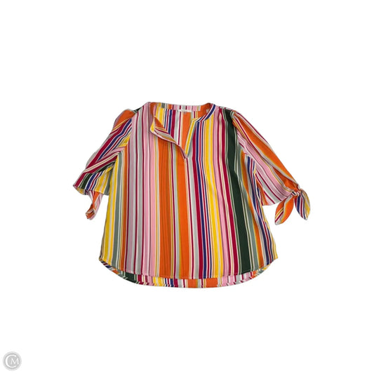 Top 3/4 Sleeve By Milano In Multi-colored, Size: M