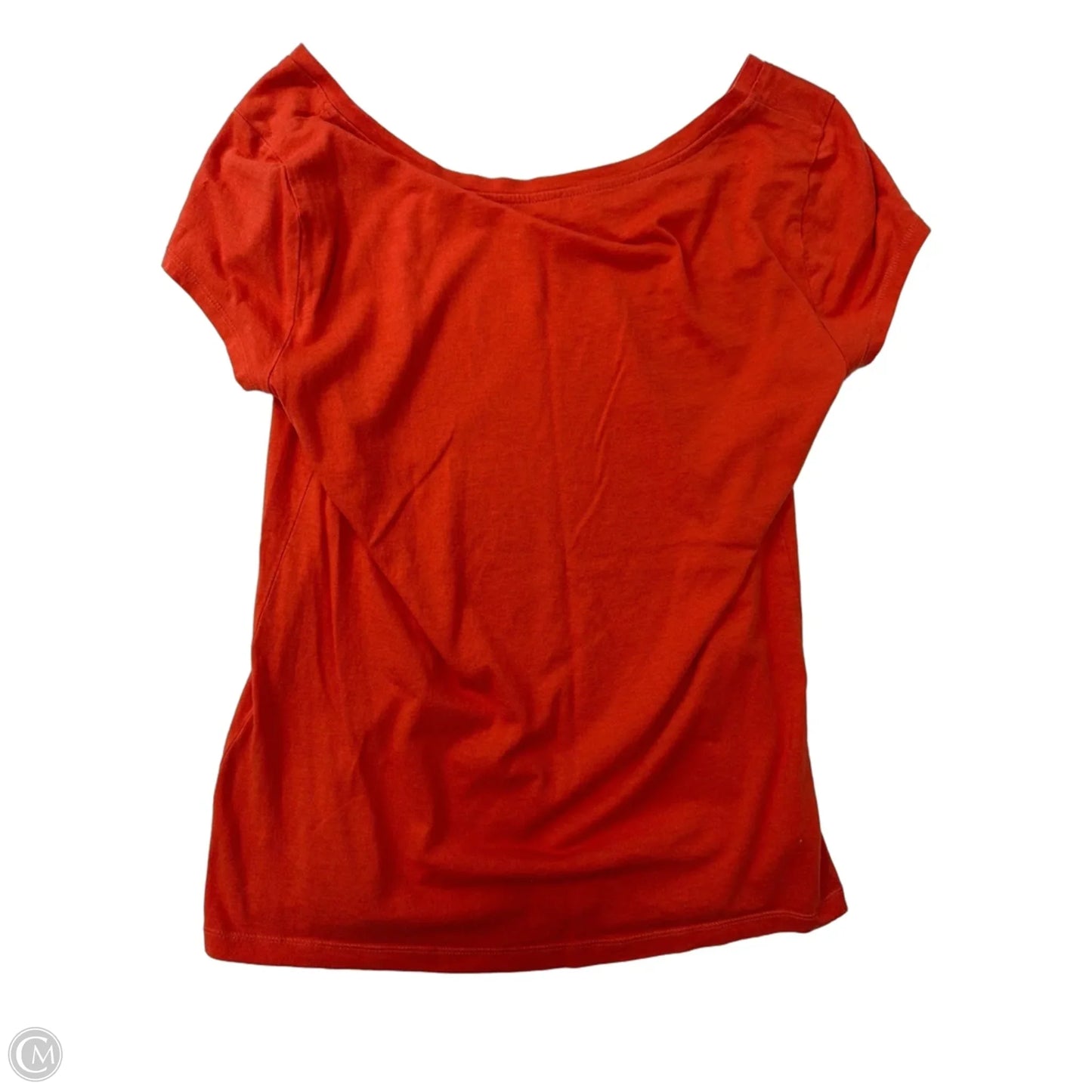 Top Short Sleeve Basic By Loft In Orange, Size: M