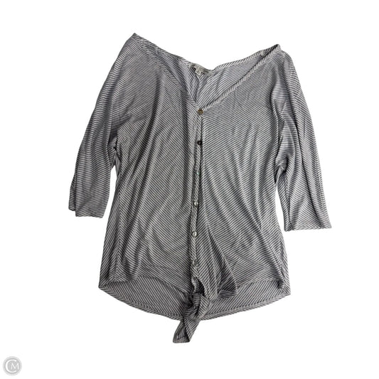Top Short Sleeve By Green Envelope In Striped Pattern, Size: M