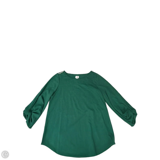 Top Long Sleeve By Dressbarn In Green, Size: M