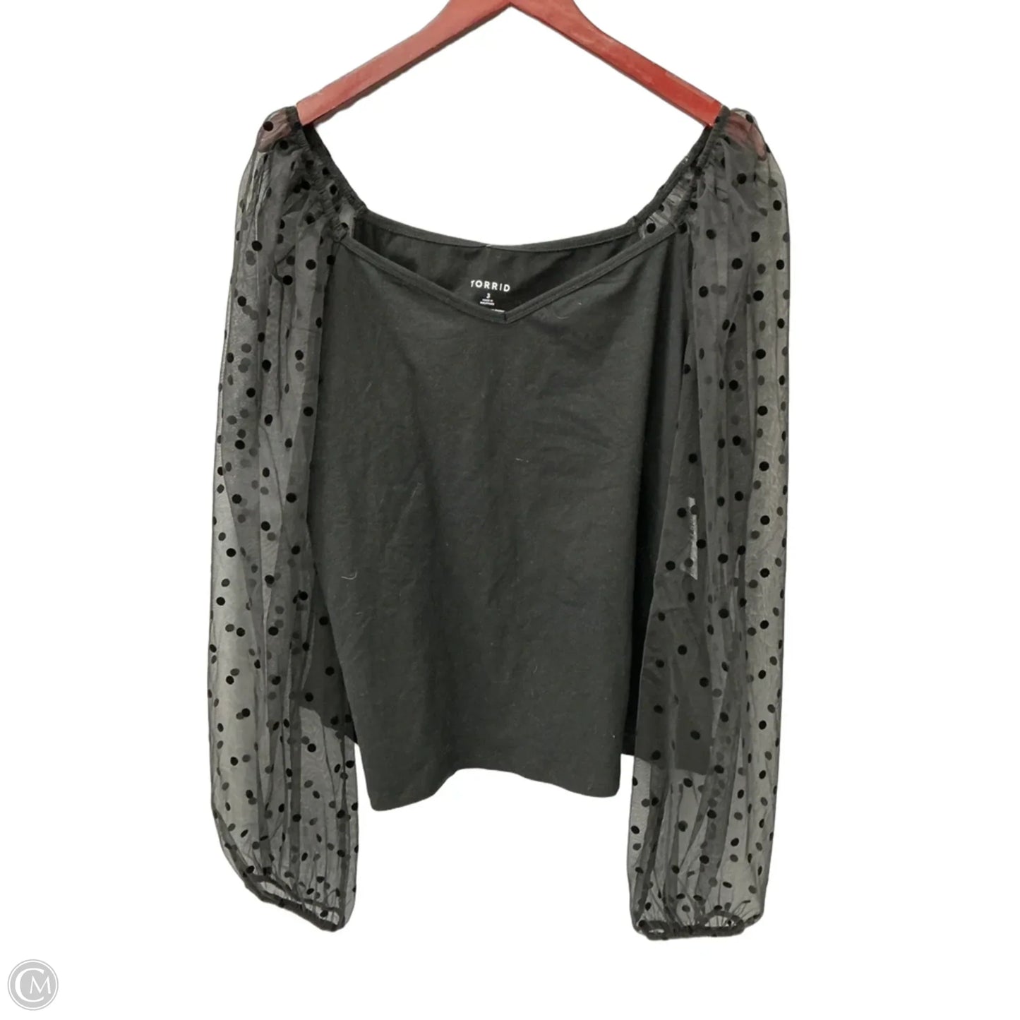 Top Long Sleeve By Torrid In Black, Size: 3x