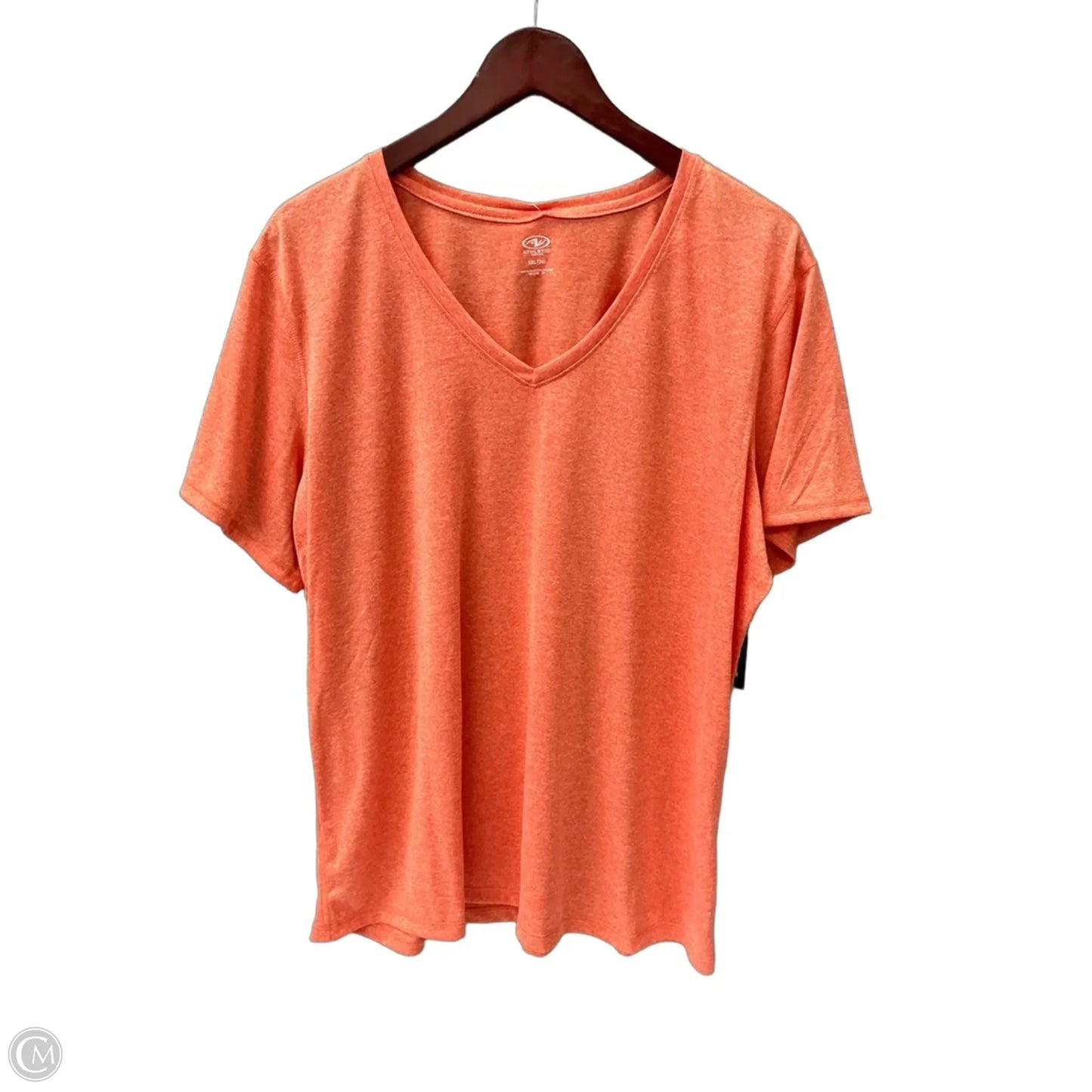 Athletic Top Short Sleeve By Athletic Works In Orange, Size: 2x