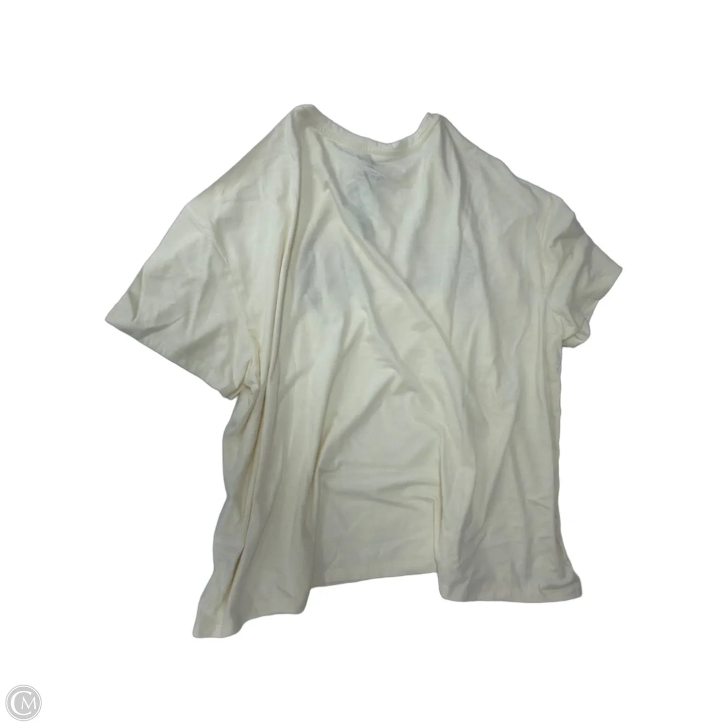 Top Short Sleeve Basic By Maurices In Cream, Size: 2x