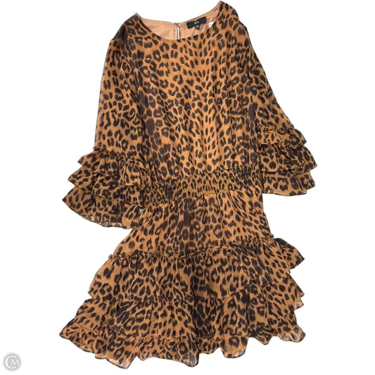 Dress Casual Midi By Fate In Animal Print, Size: S