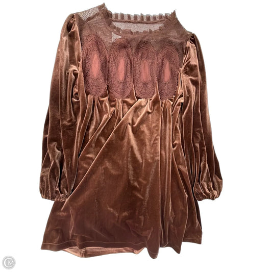 Dress Casual Midi By Clothes Mentor In Brown, Size: Xl