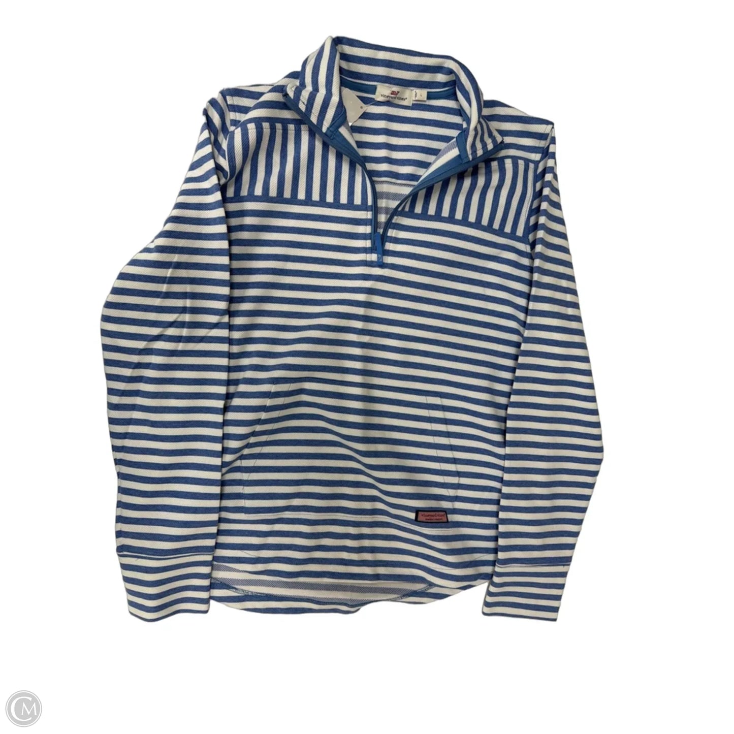 Top Long Sleeve By Vineyard Vines In Striped Pattern, Size: L