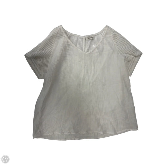 Top Short Sleeve By Cupshe In White, Size: L