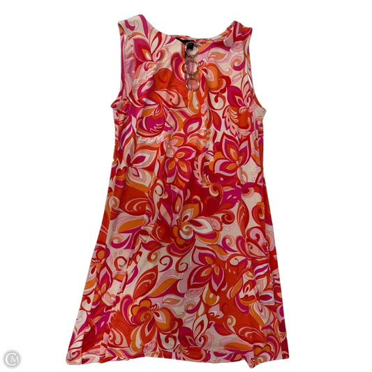 Dress Casual Midi By Msk In Orange & Pink, Size: S