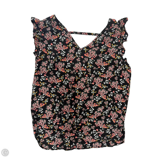 Top Short Sleeve By Loft In Floral Print, Size: S
