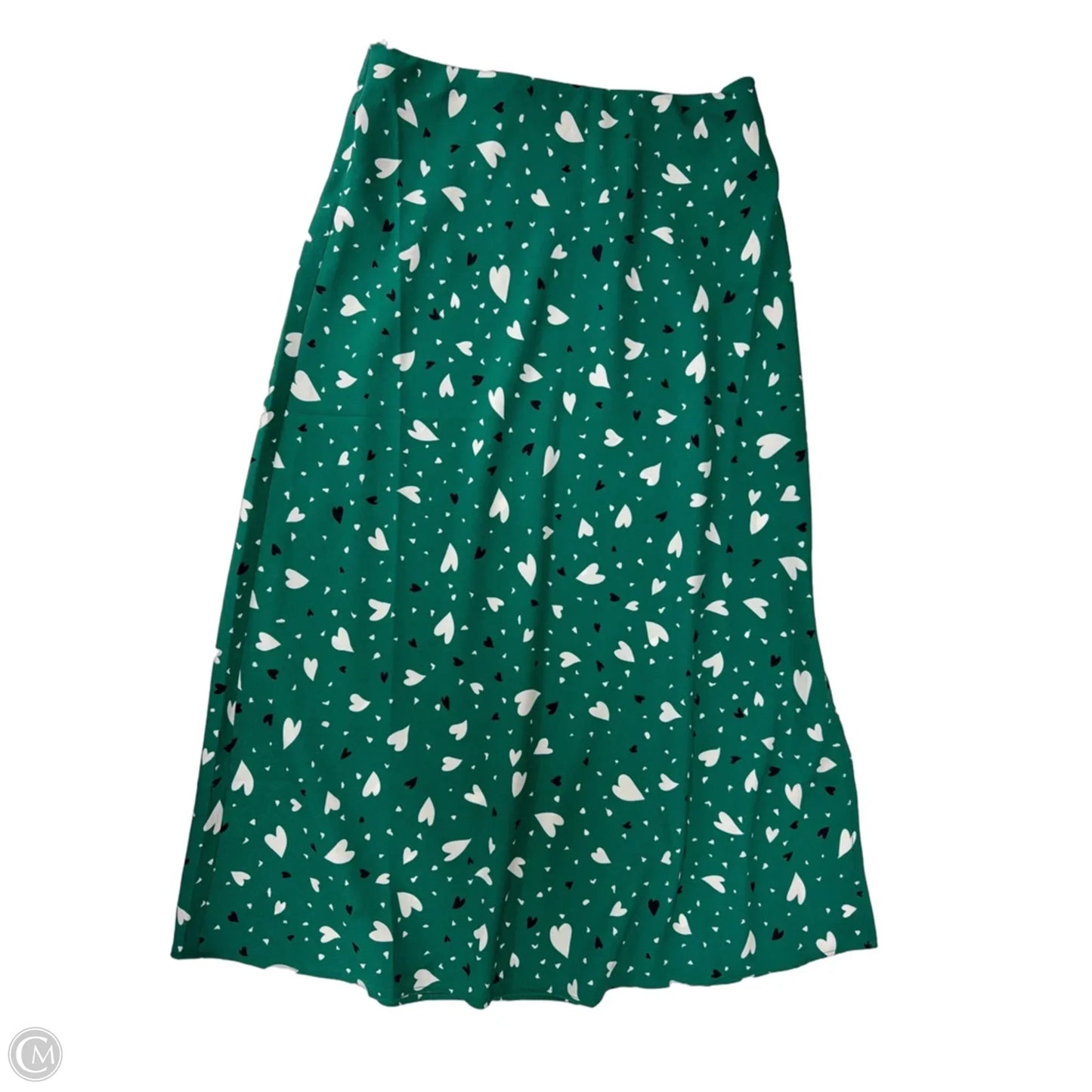 Skirt Maxi By Loft In Green & White, Size: Xs