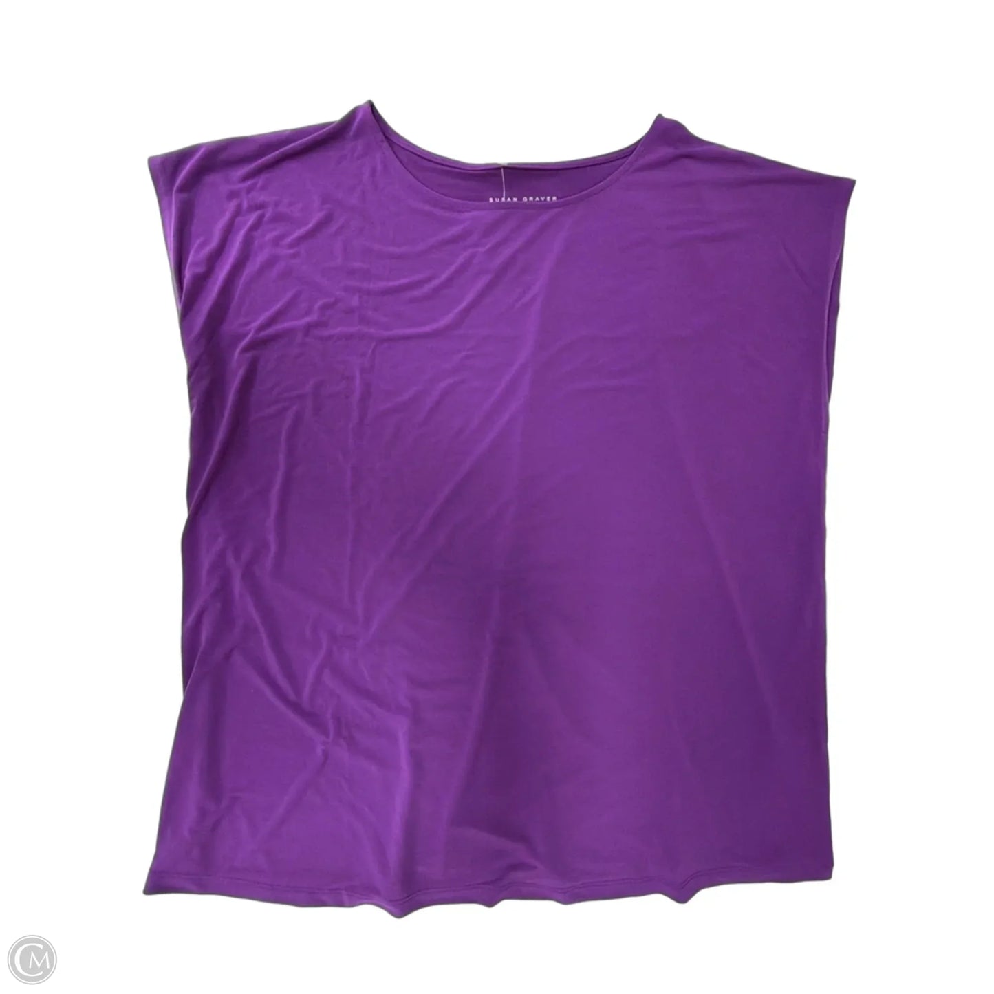 Top Short Sleeve By Susan Graver In Purple, Size: 2x