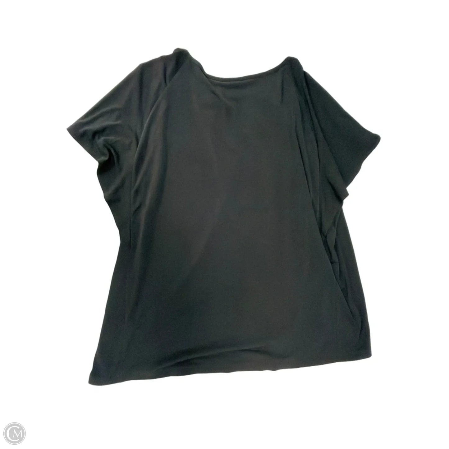 Top Short Sleeve By Susan Graver In Black, Size: 3x