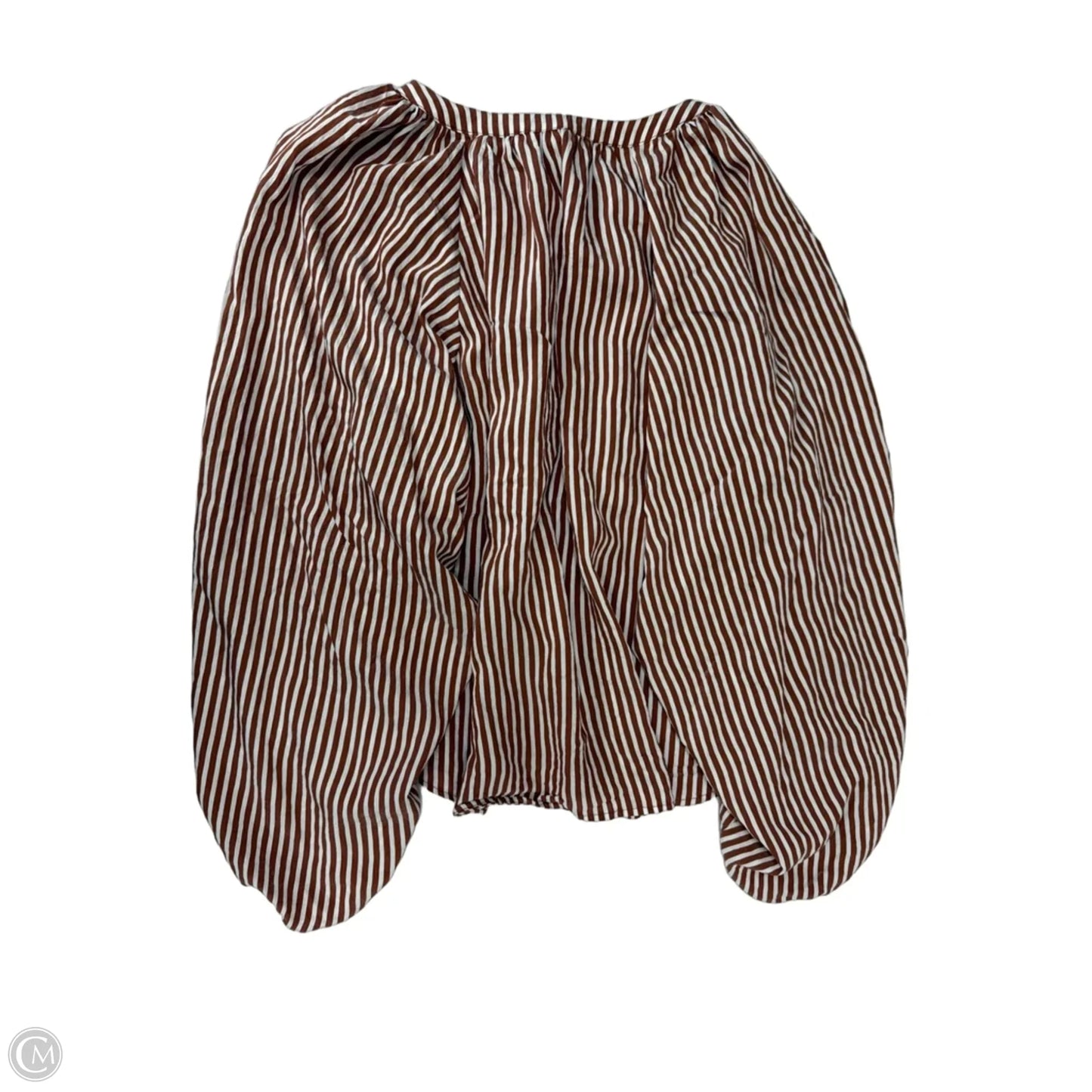 Top Long Sleeve By Loft In Striped Pattern, Size: L