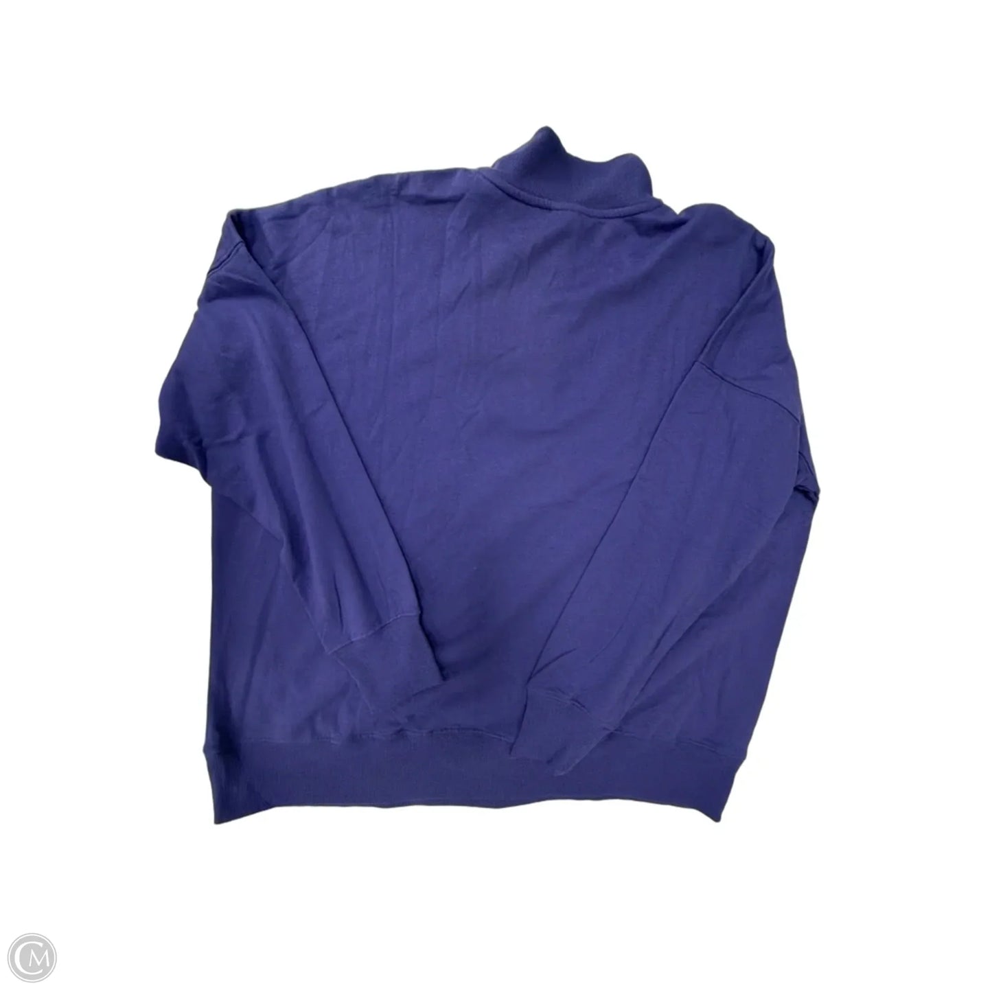 Athletic Top Long Sleeve Collar By Jockey In Blue, Size: L