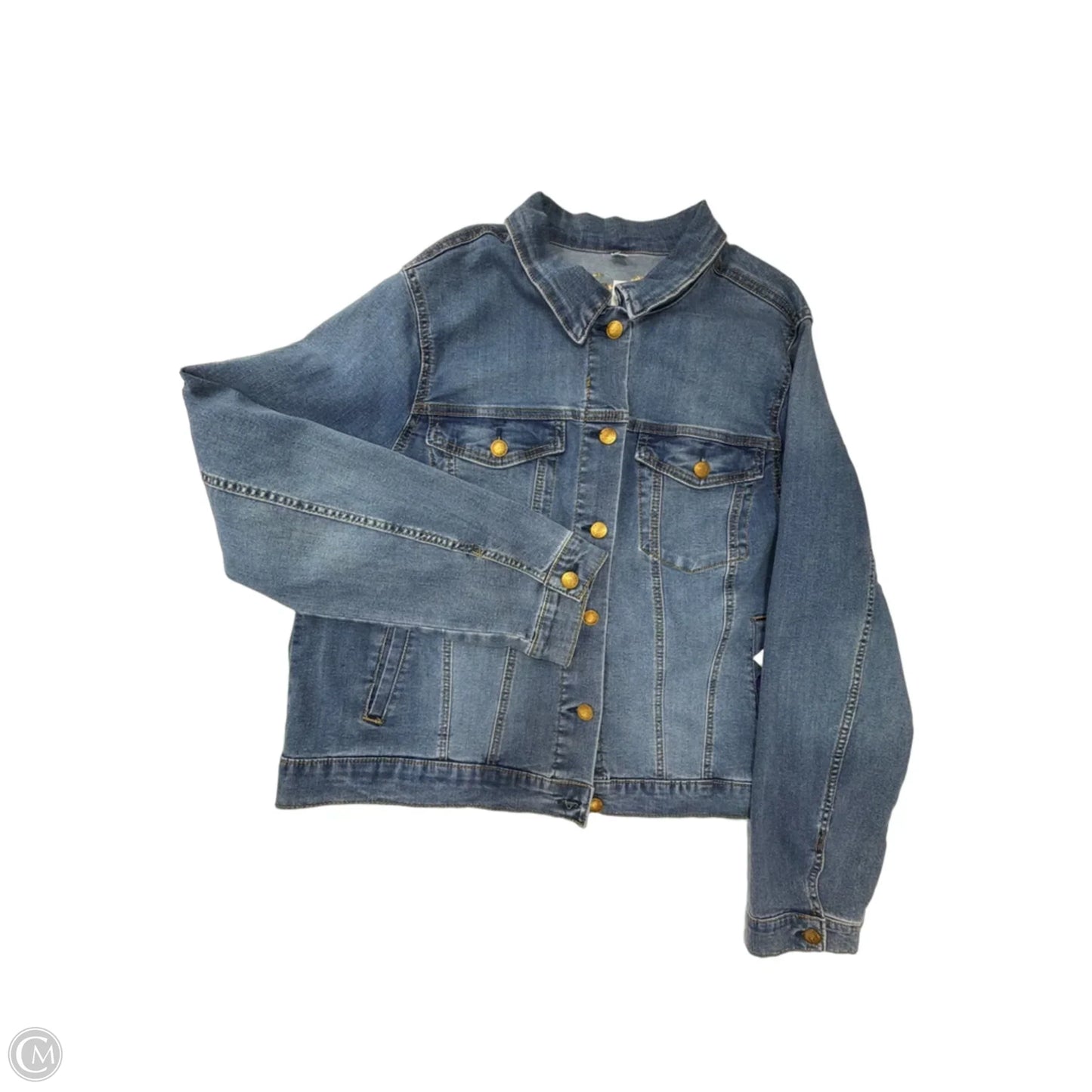 Jacket Denim By Seven 7 In Blue Denim, Size: 2x