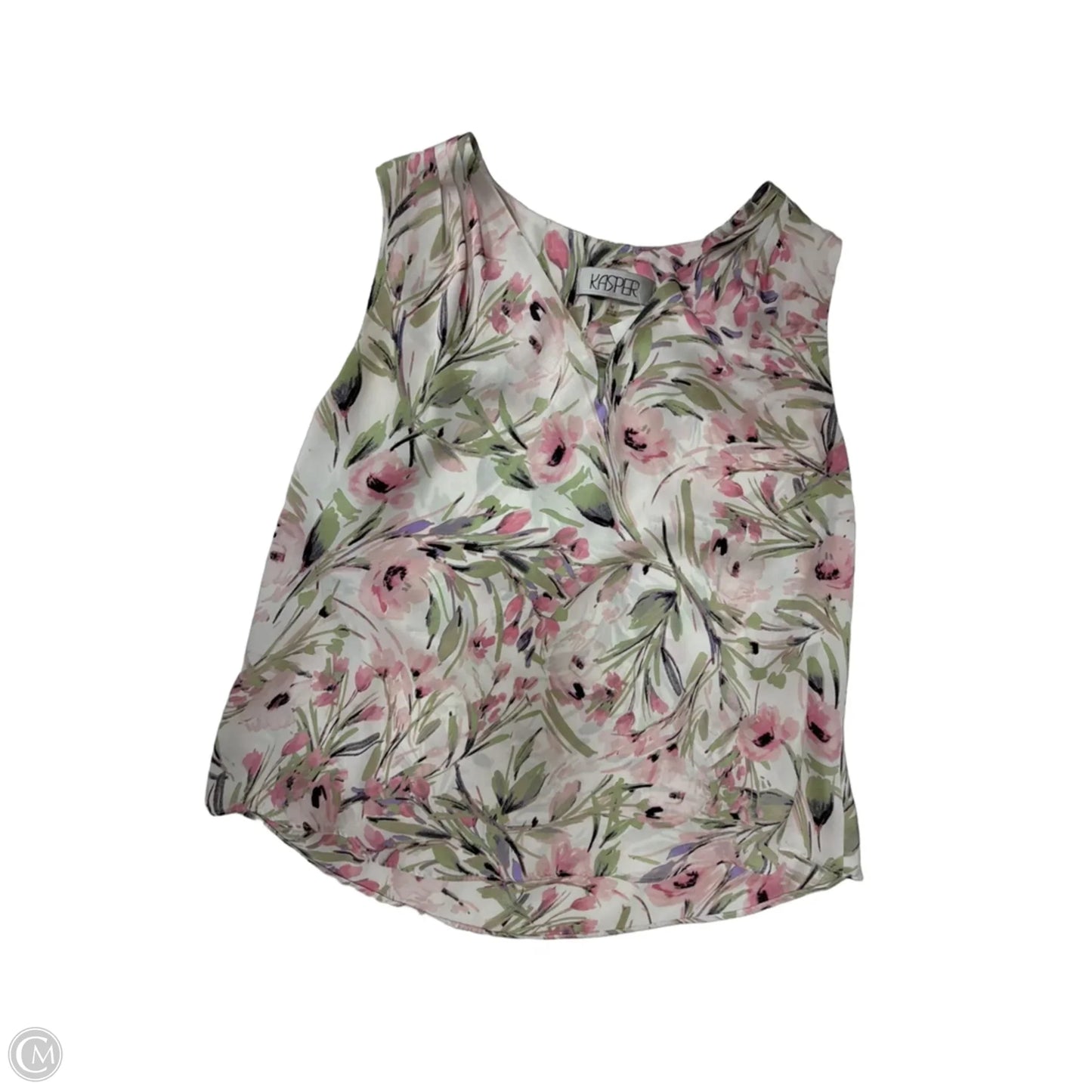 Top Sleeveless By Kasper In Floral Print, Size: M