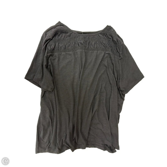 Top Short Sleeve By Croft And Barrow In Black, Size: 3x