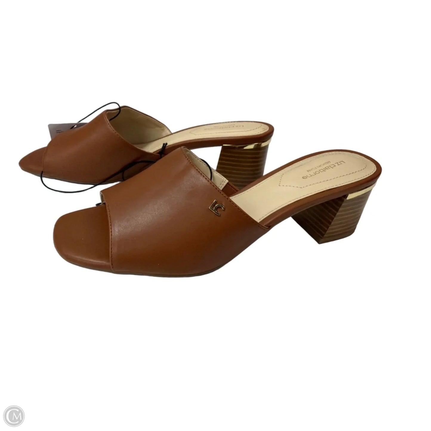Sandals Heels Block By Liz Claiborne In Brown, Size: 8.5