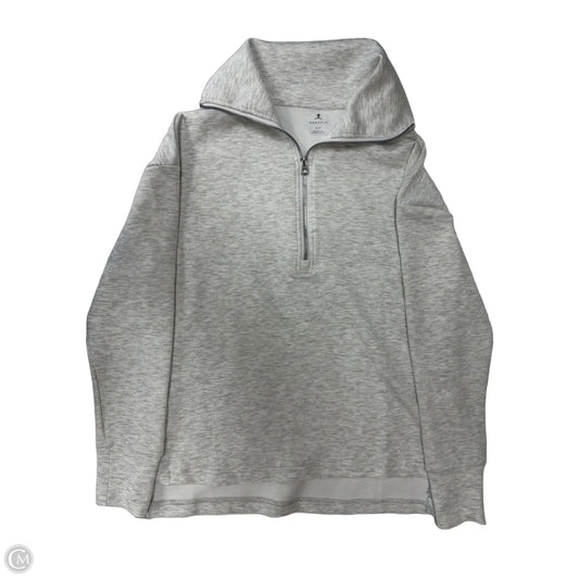 Athletic Sweatshirt Collar By Danskin In Grey & White, Size: S