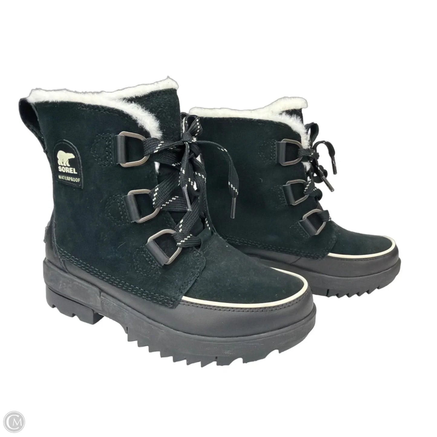 Boots Snow By Sorel In Black & Cream, Size: 7