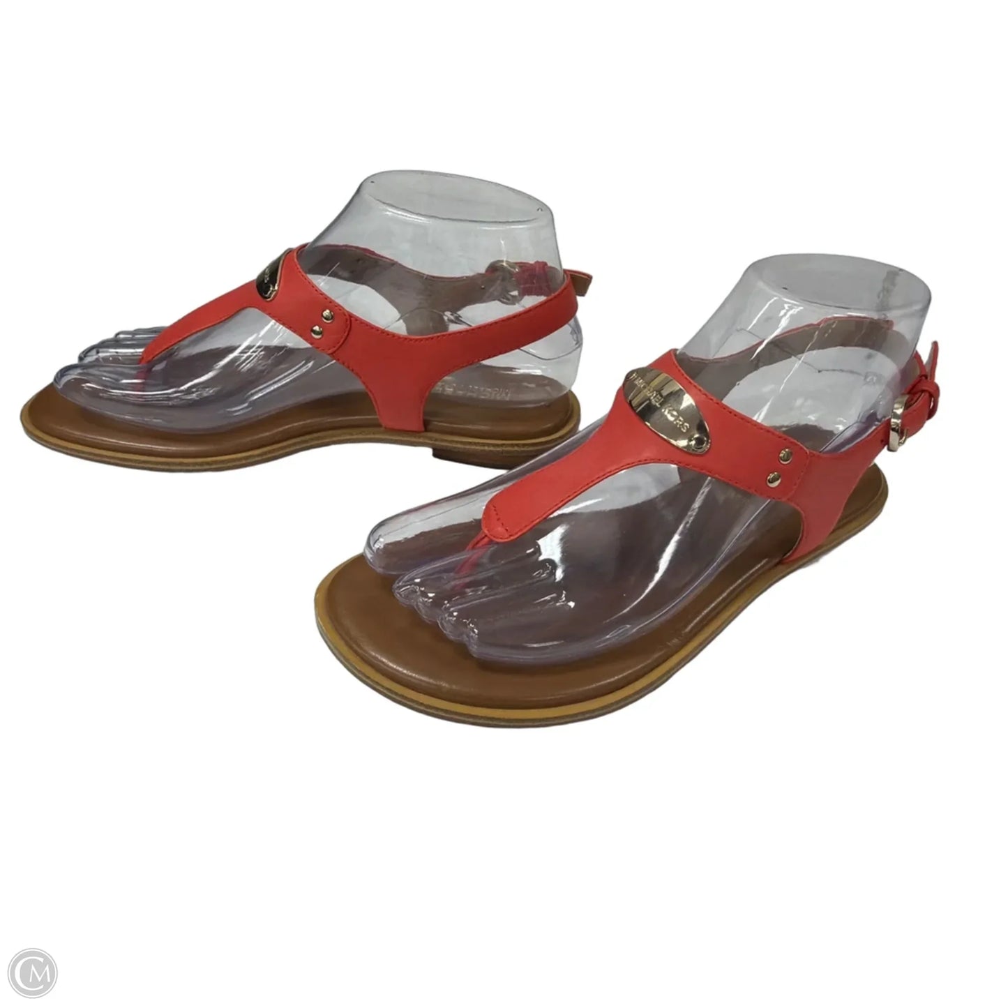 Sandals Designer By Michael Kors In Coral, Size: 6
