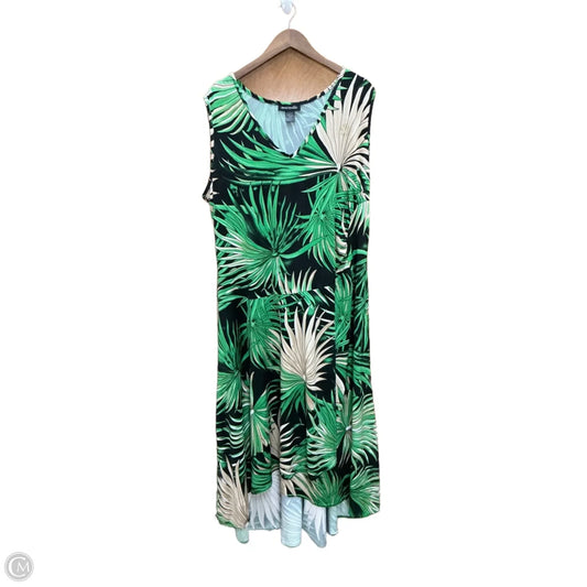 Dress Casual Maxi By Ashley Stewart In Tropical Print, Size: 2x