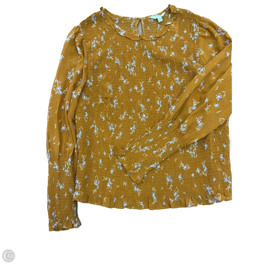 Top Long Sleeve By Terra & Sky In Yellow, Size: 1x