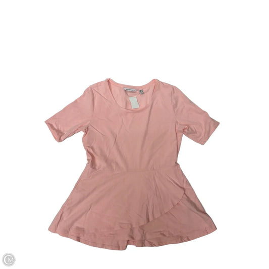 Tunic Short Sleeve By Isaac Mizrahi Live Qvc In Pink, Size: S