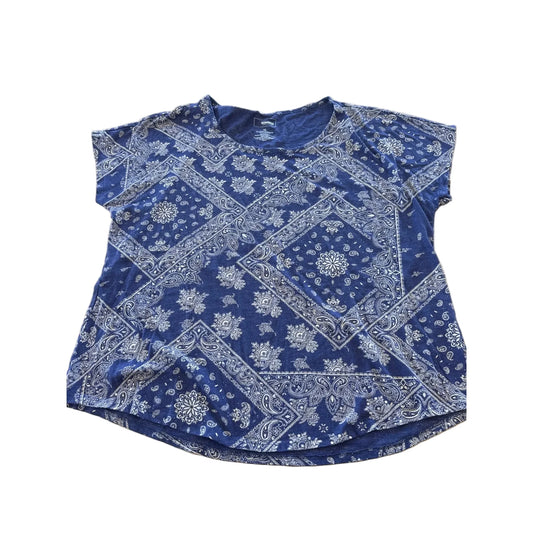 Top Short Sleeve Basic By Sonoma In Blue, Size: Xl