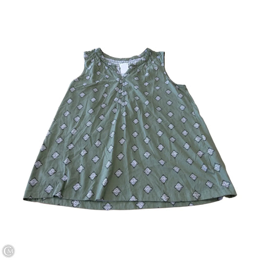 Top Sleeveless By Croft And Barrow In Green, Size: M