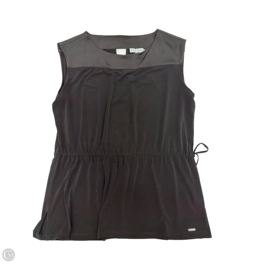 Top Sleeveless By Calvin Klein In Black, Size: L