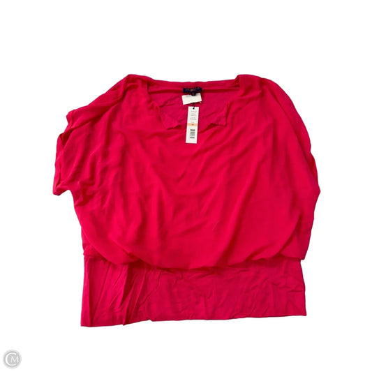 Top Short Sleeve By Joseph A. In Pink, Size: 2x